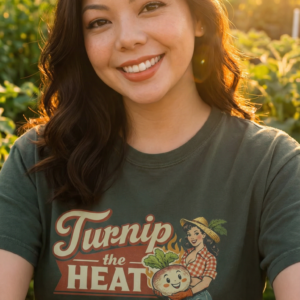 Turnip the Heat Punny Gardening Tshirt