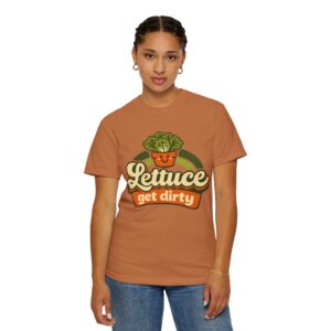 Lettuce Get Dirty Funny Gardening Tshirt