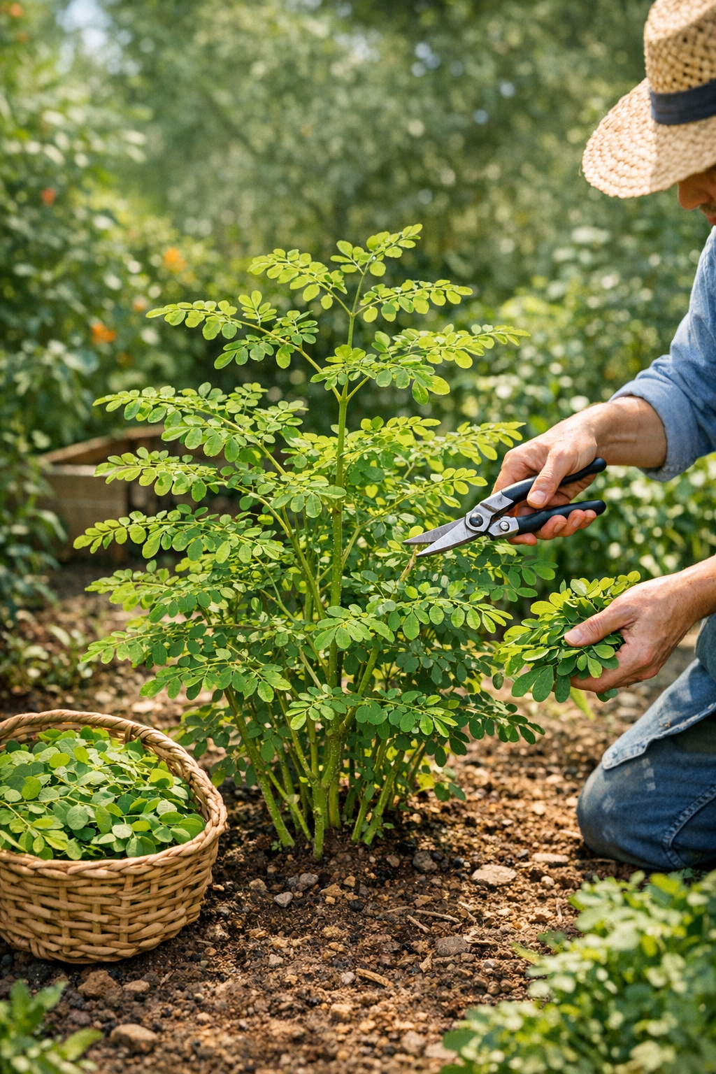 moringa sapling at home